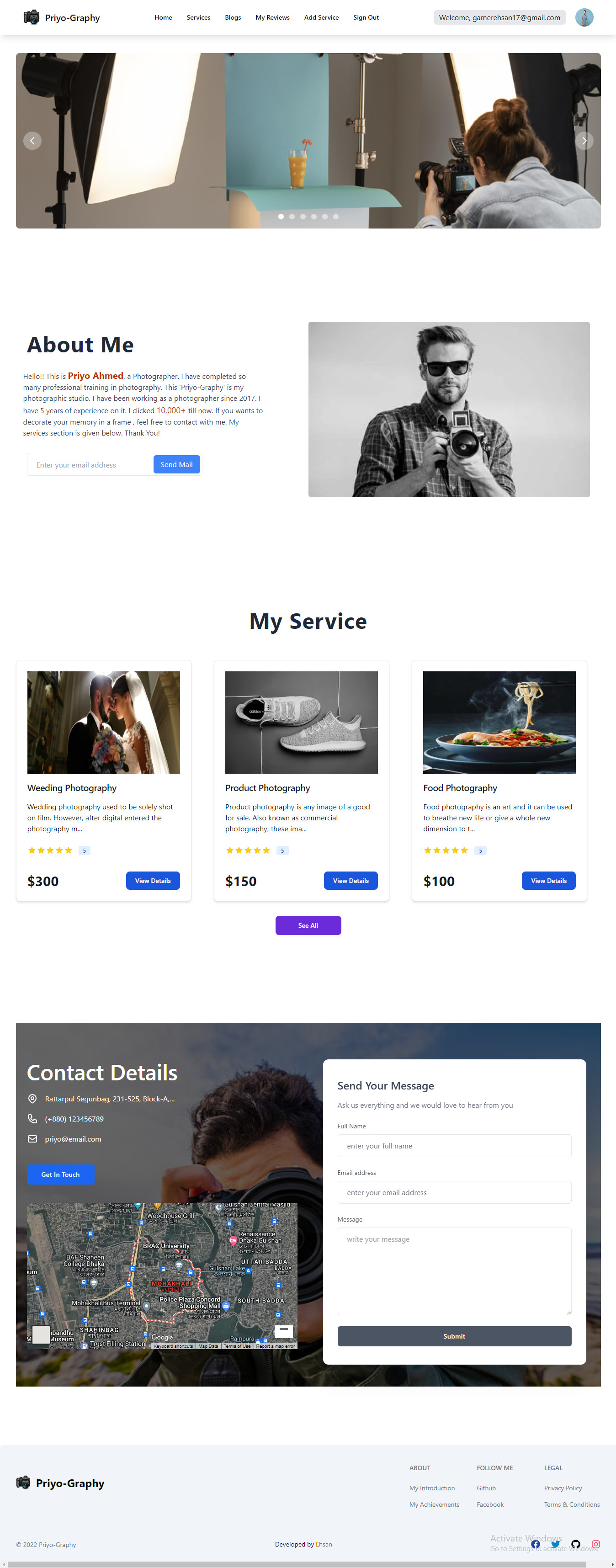 Priyo Graphy Website